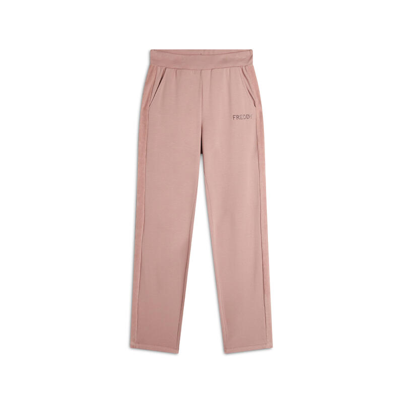 Pantalon pour femme en molleton de viscose avec bandes de velours