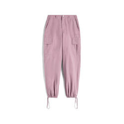 Pantalon cargo en toile teint en pièce