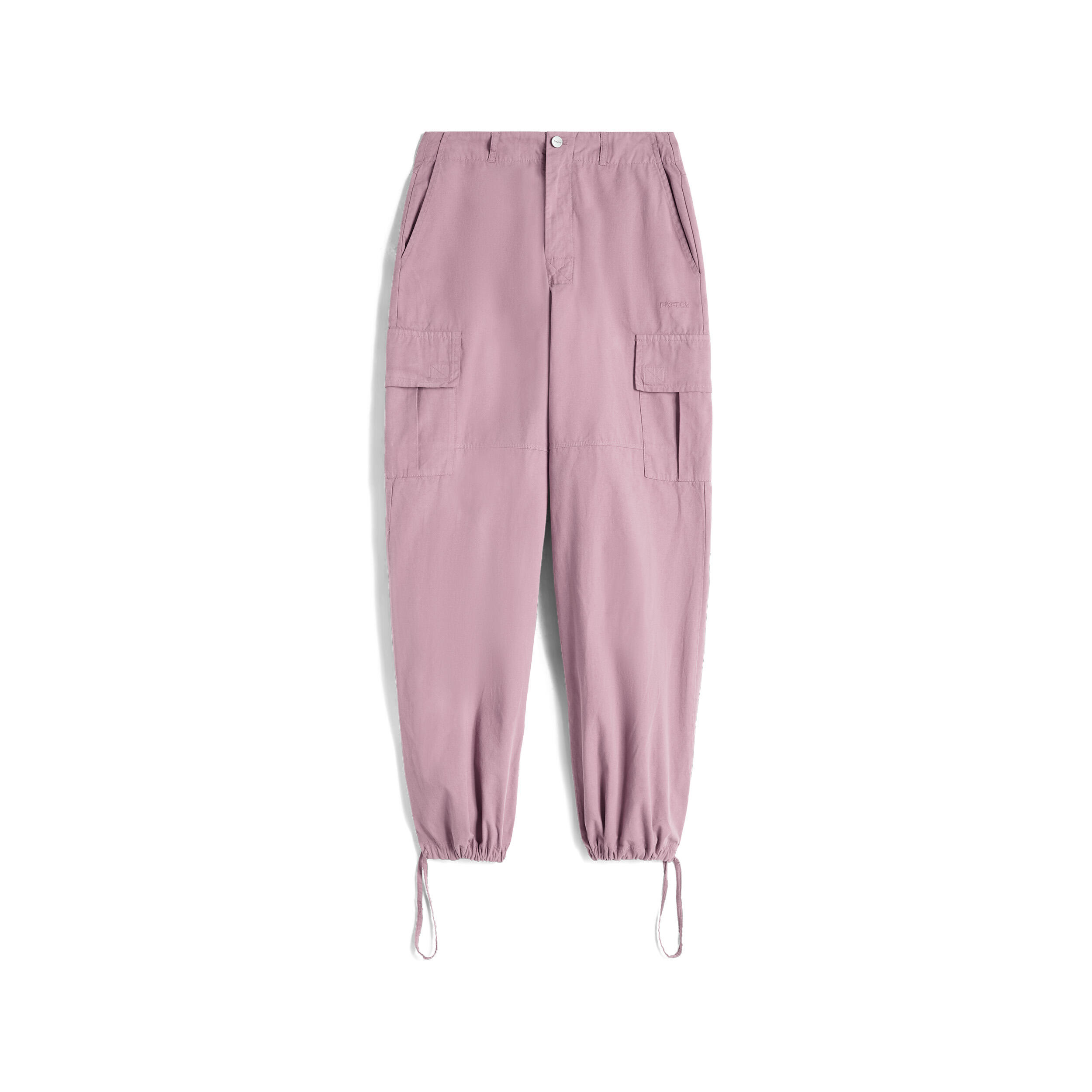 FREDDY Pantaloni cargo in canvas tinto capo