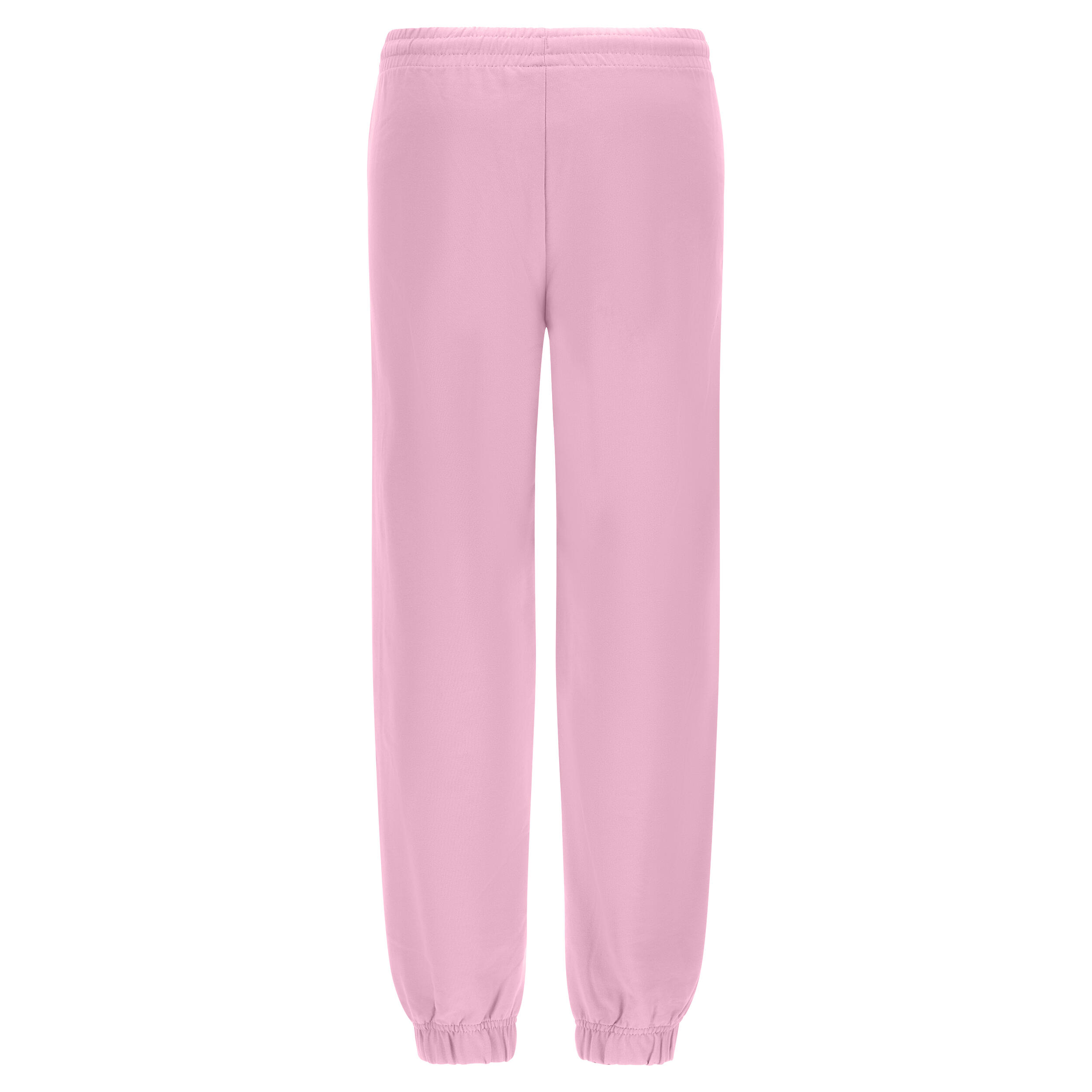 Jogger en molleton léger avec pièce décorative flamant rose ton sur ton 2/2