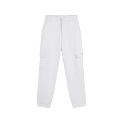 Pantaloni Cargo da donna in felpa garzata con fondo elastico