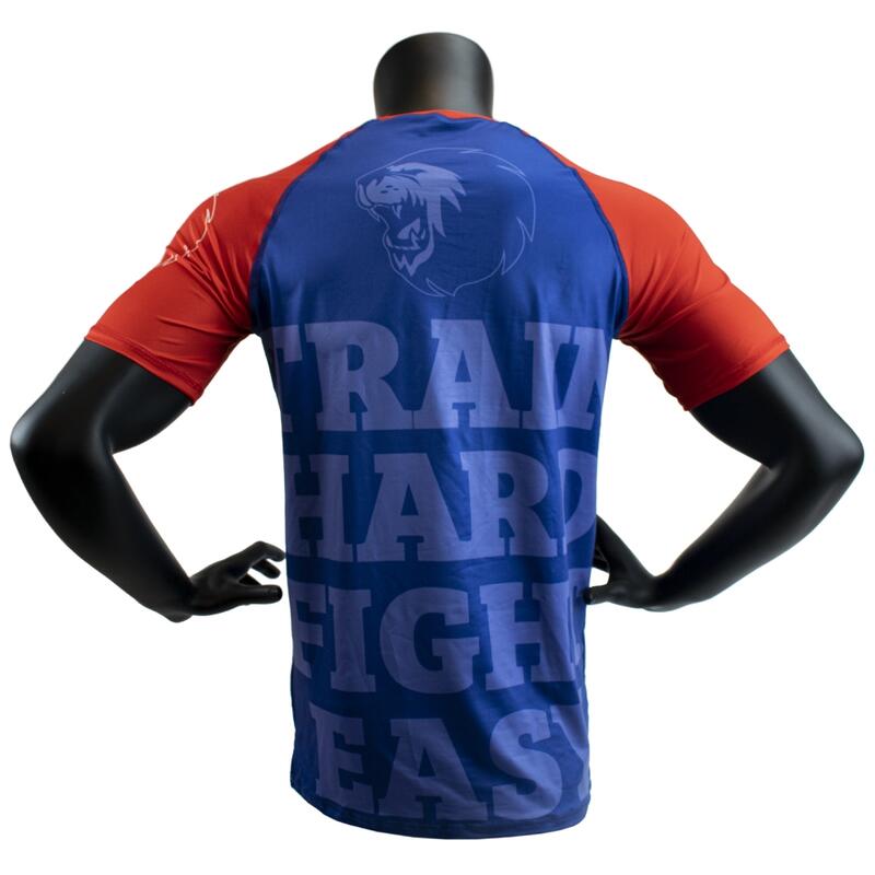 Super Pro Combat Gear T-Shirt Sublimatie Challenger Blauw/Rood/Wit