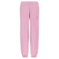 Jogger en molleton léger avec pièce décorative flamant rose ton sur ton