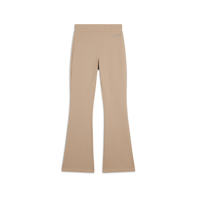 Pantalon en molleton brossé pour femme avec bas évasé