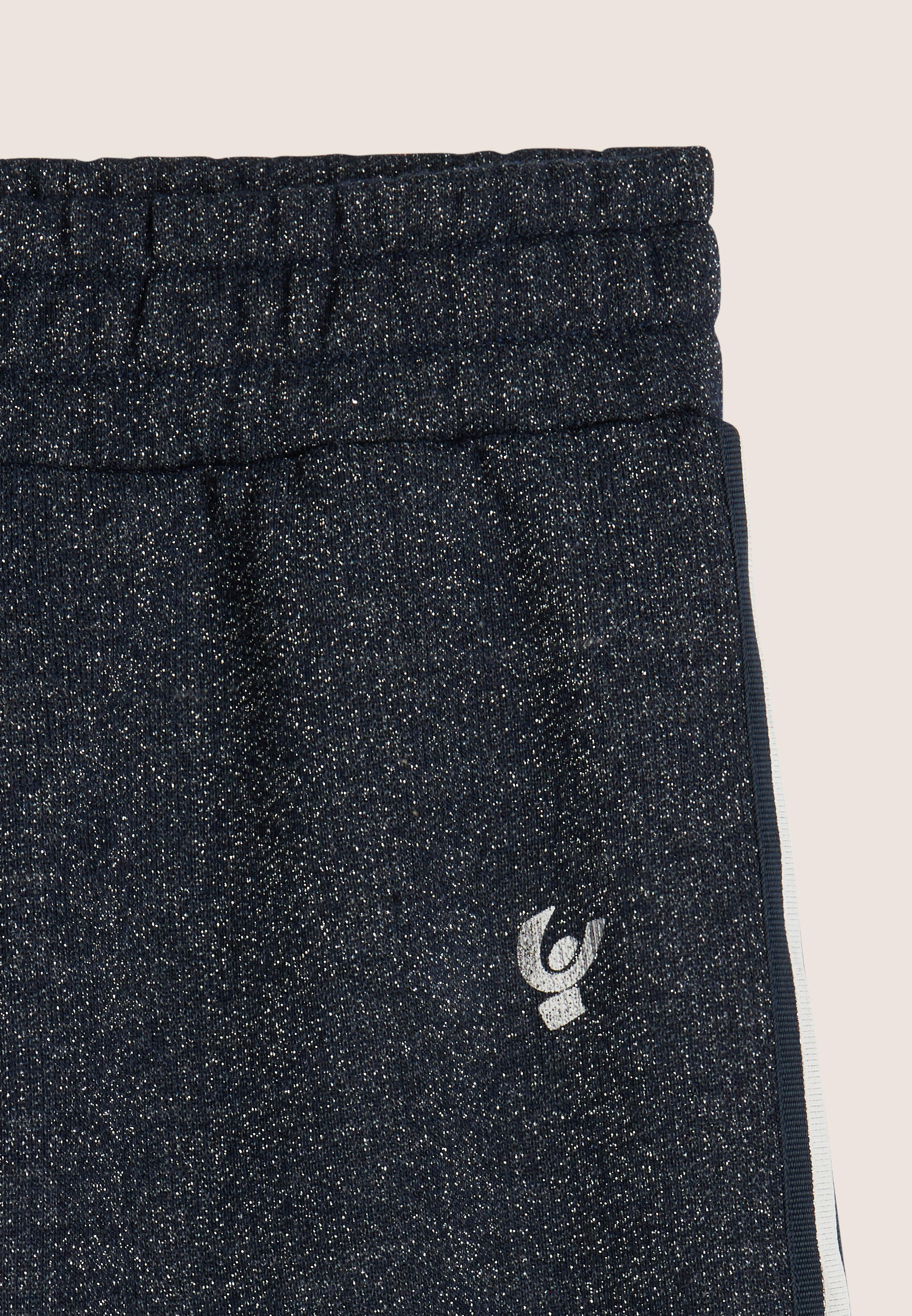 Pantaloni da bambina in cotone e lurex con gamba dritta 3/3