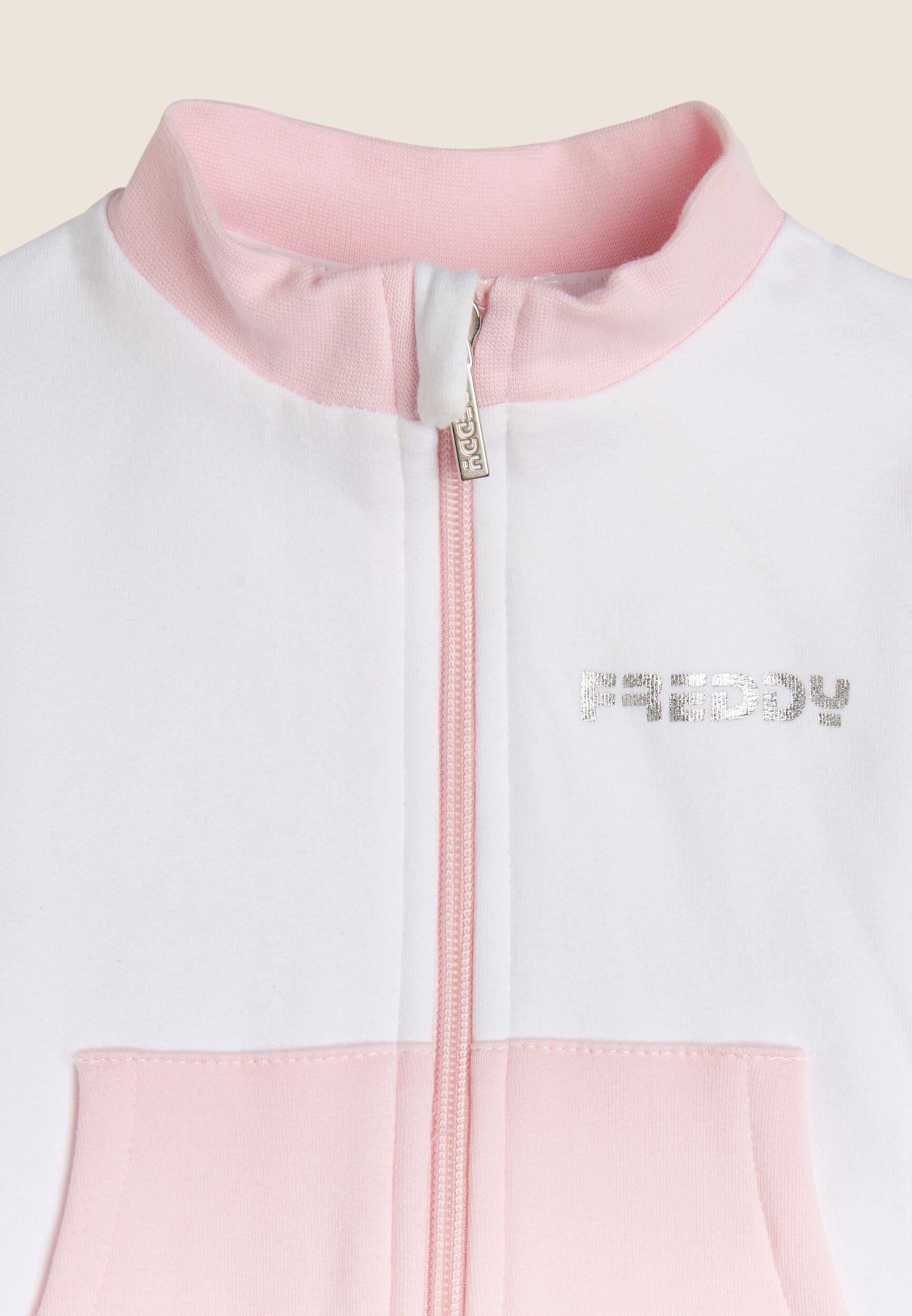 Tuta Baby in cotone elasticizzato con logo argento 3/3