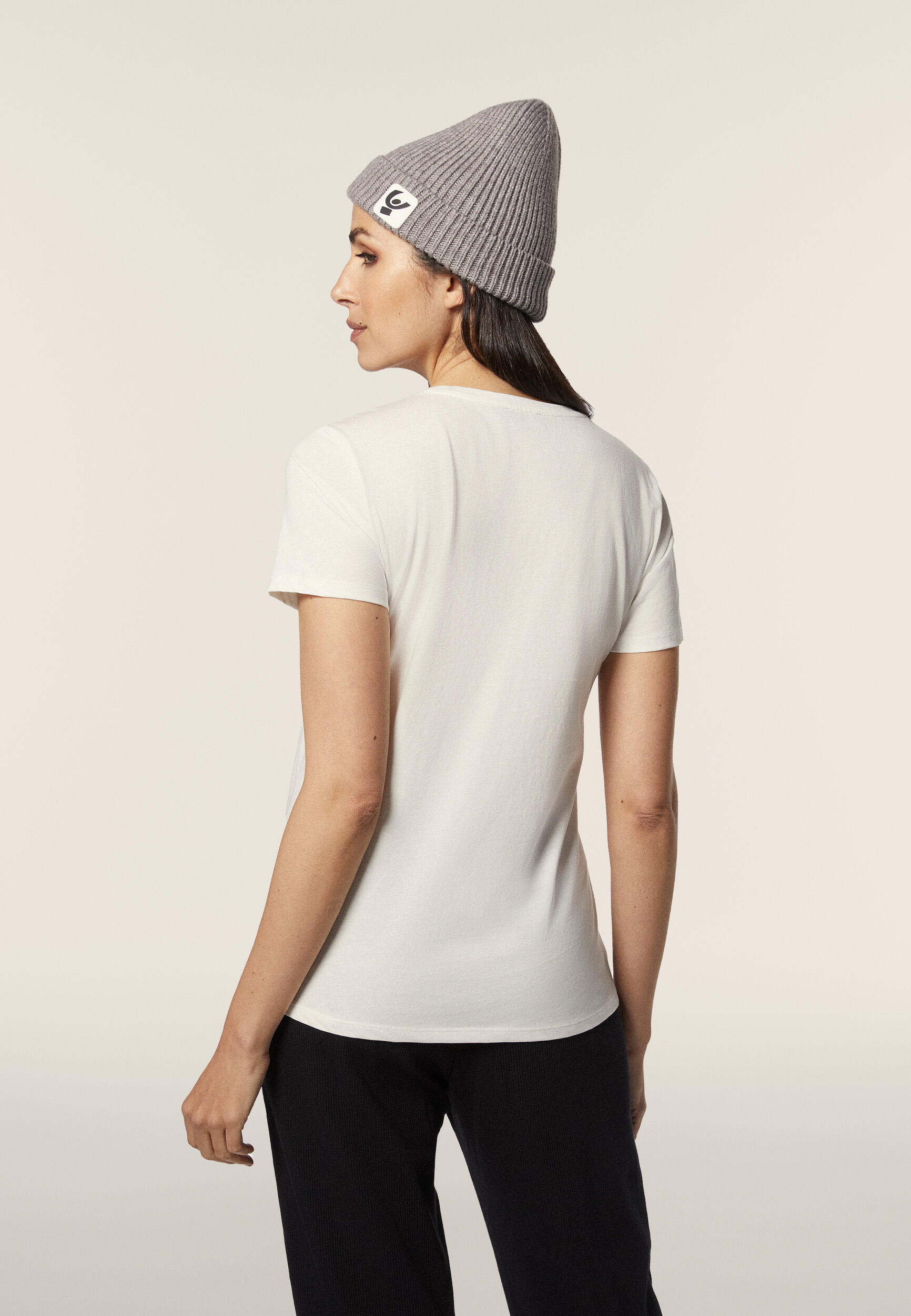 Camiseta de ajuste cómodo para mujer con gráficos de strass 3/5
