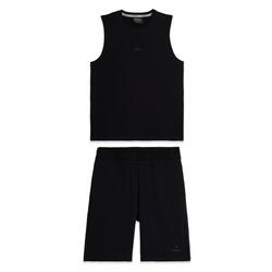 Tenue de sport en coton avec un top sans manches et un bermuda