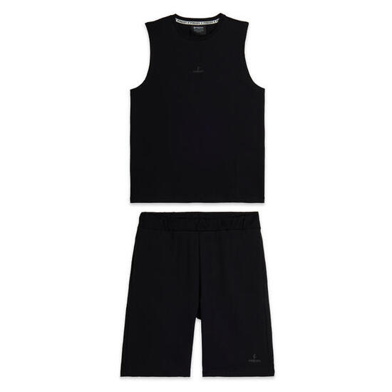 Tenue de sport en coton avec un top sans manches et un bermuda