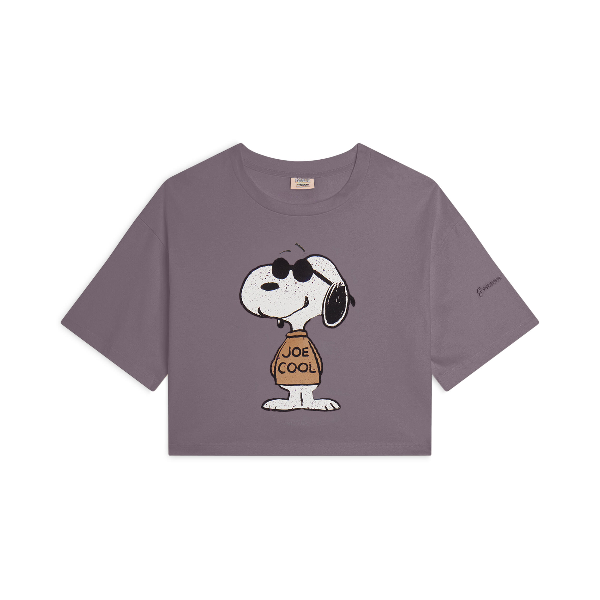 FREDDY T-shirt corta comfort fit con grande stampa Snoopy