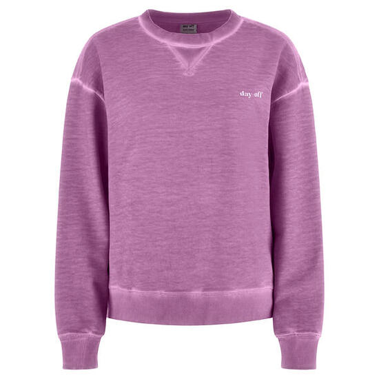 Felpa comfort fit girocollo tinta a freddo