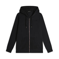 Sweat-shirt zippé pour femme avec capuche et poches en velours