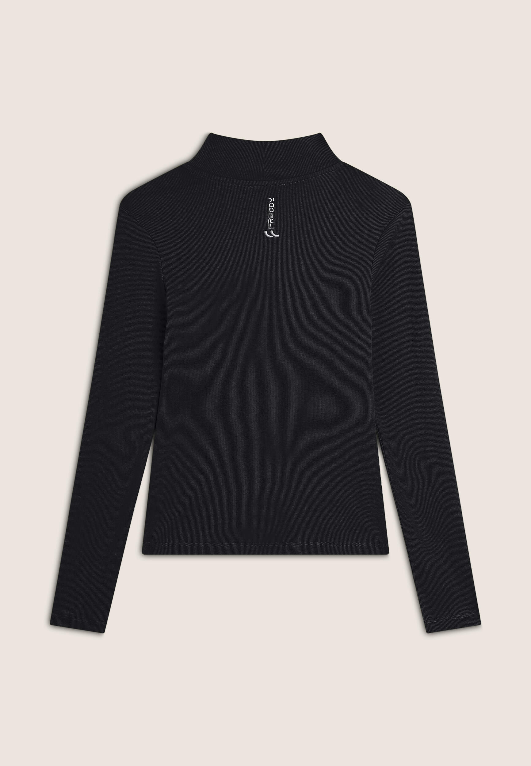 Maglia manica lunga in costina slim fit e dettaglio cut-out 2/3