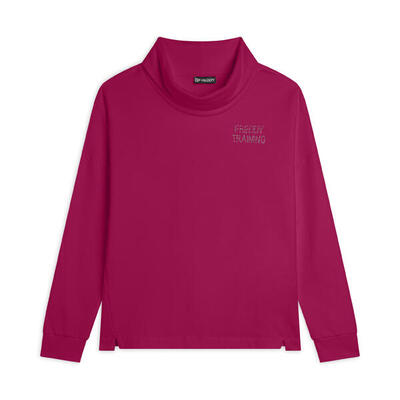Felpa donna comfort fit con collo a tubo