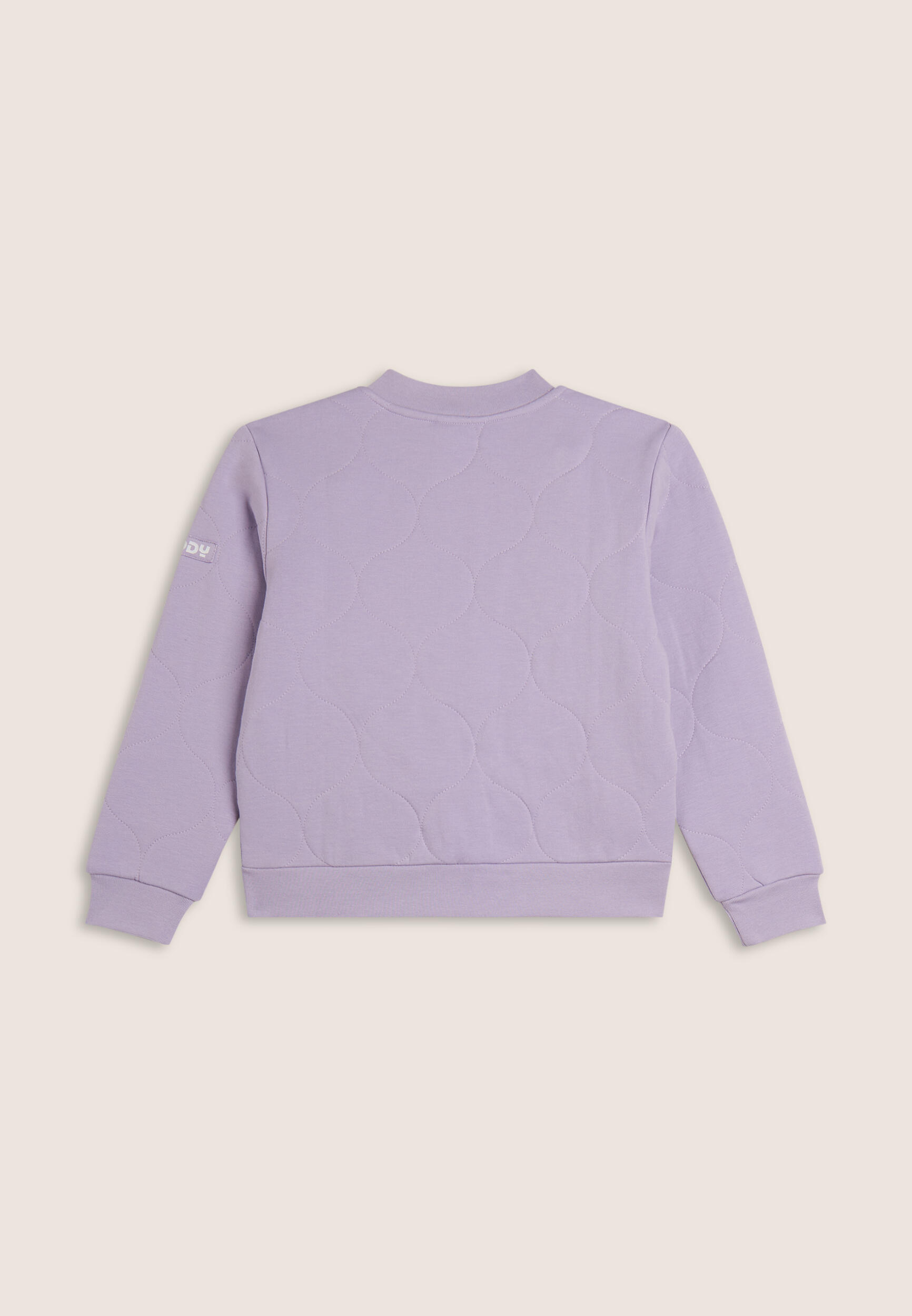 Sweat-shirt pour filles texturé avec fermeture à glissière et col de style bombe 2/3
