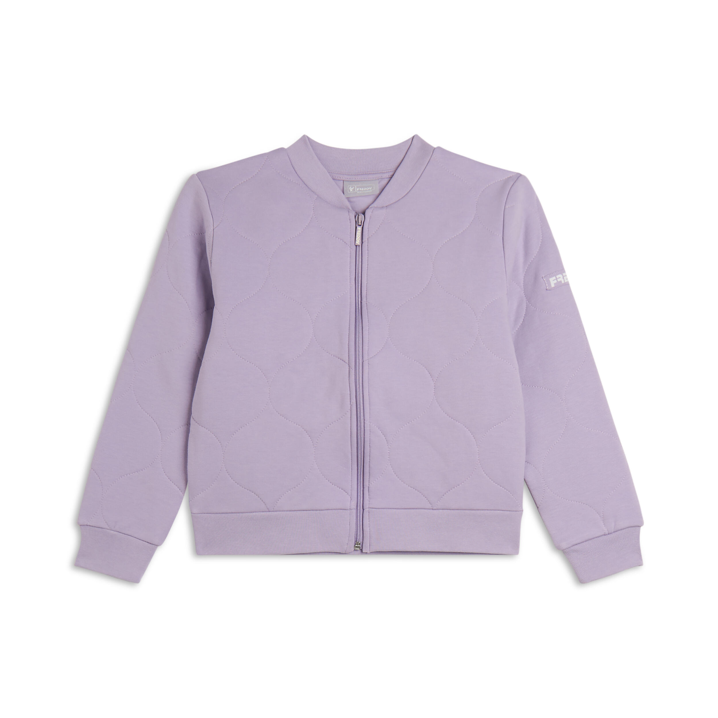 Sweat-shirt pour filles texturé avec fermeture à glissière et col de style bombe 1/3