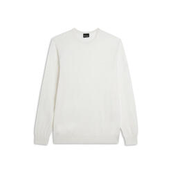 Pull à col rond pour homme, 100% laine