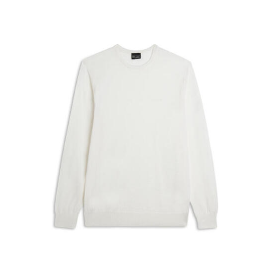 Pull à col rond pour homme, 100% laine