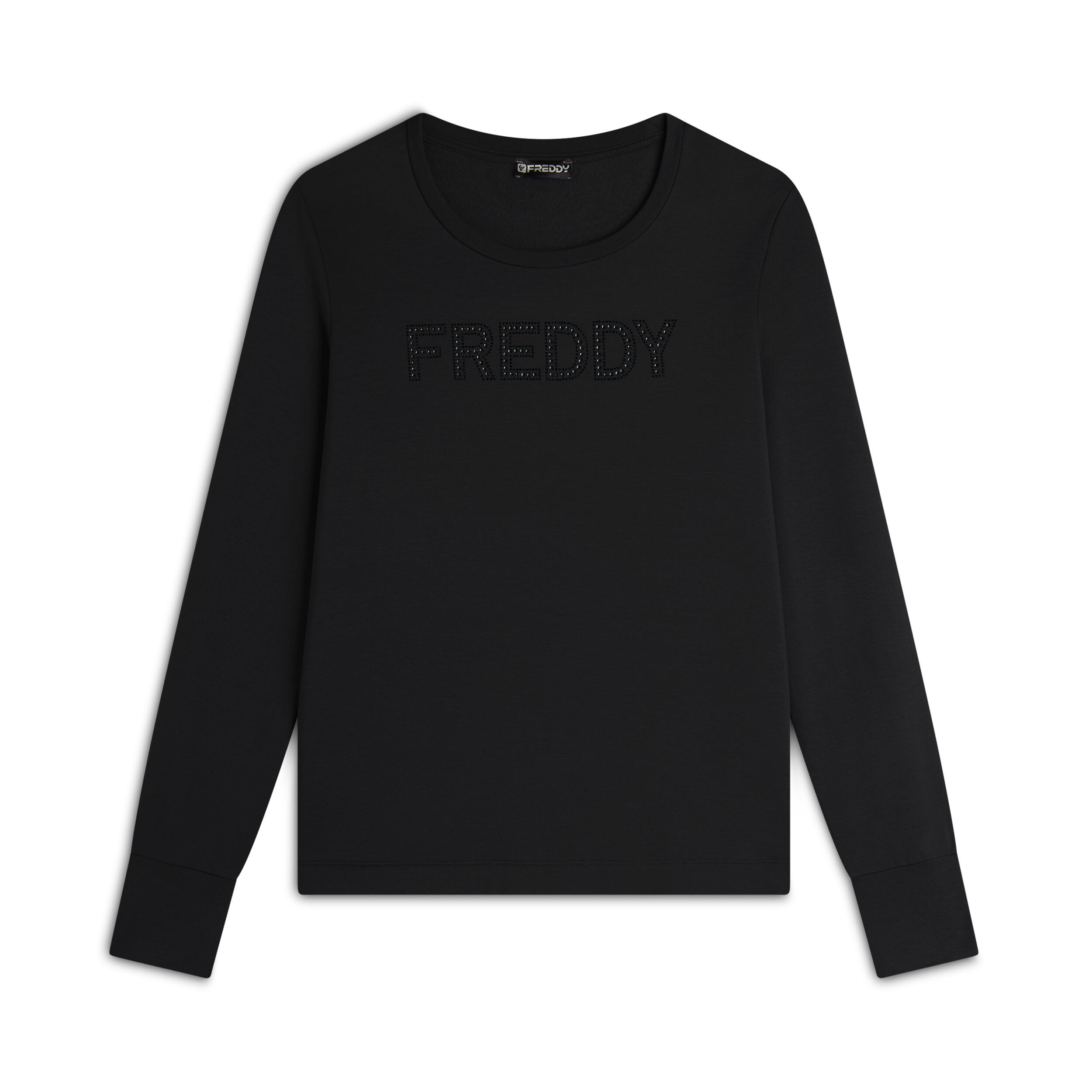 FREDDY Felpa Girocollo da donna con Logo FREDDY in Strass