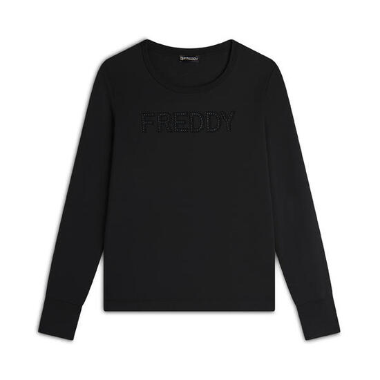 Felpa Girocollo da donna con Logo FREDDY in Strass