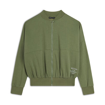 Felpa donna comfort fit chiusura zip e collo stile bomber