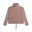 Sweat-shirt à col montant avec buste en velours et cordon de serrage au bas