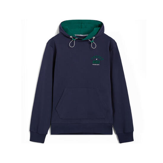 Felpa da uomo con cappuccio e dettagli in contrasto colore