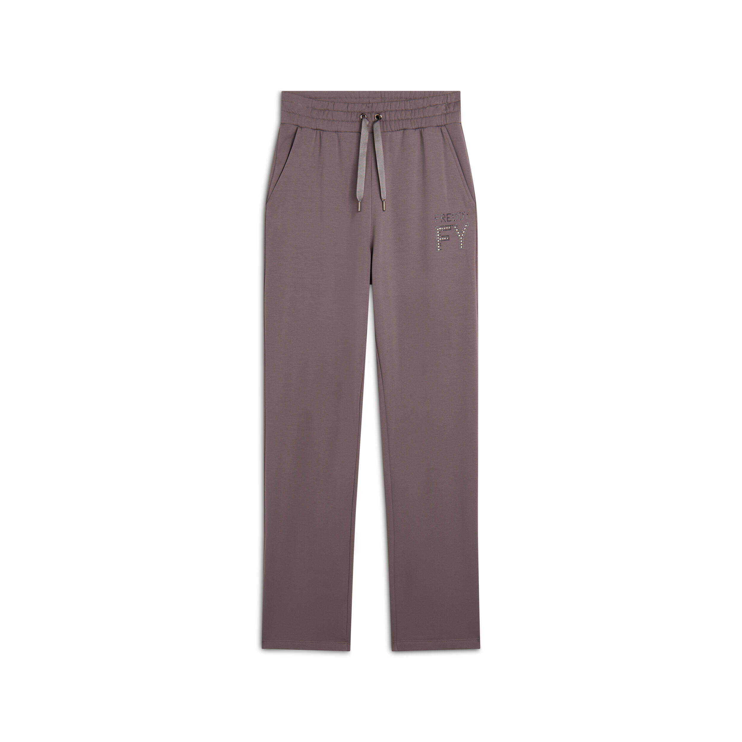 FREDDY Pantalone Donna in Felpa Viscosa con Logo FY in Strass