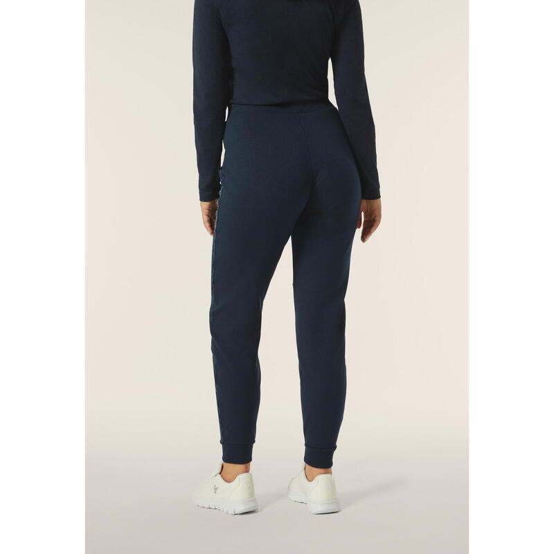 Pantalon en molleton brossé pour femmes avec bandes à motifs paisley