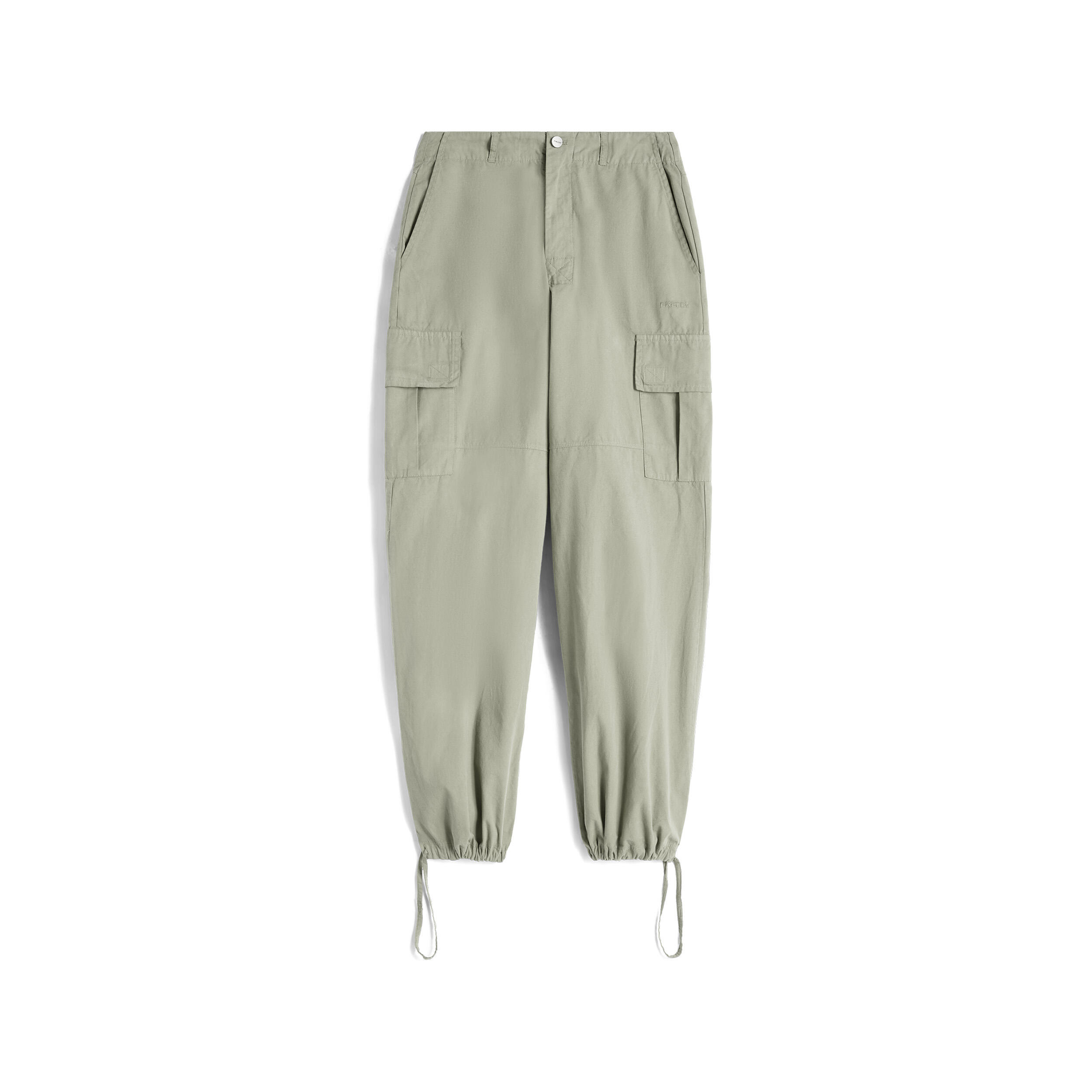 FREDDY Pantaloni cargo in canvas tinto capo