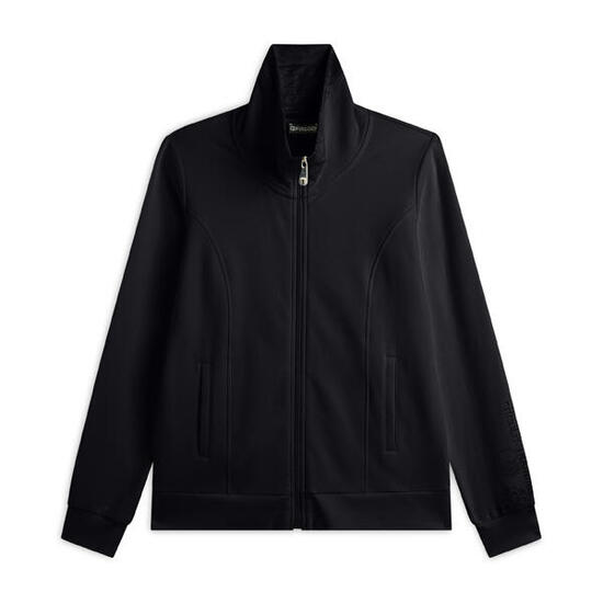 Felpa donna con zip e collo alto con interno paisley