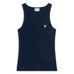 Débardeur côtelé pour fille avec petit logo pailleté