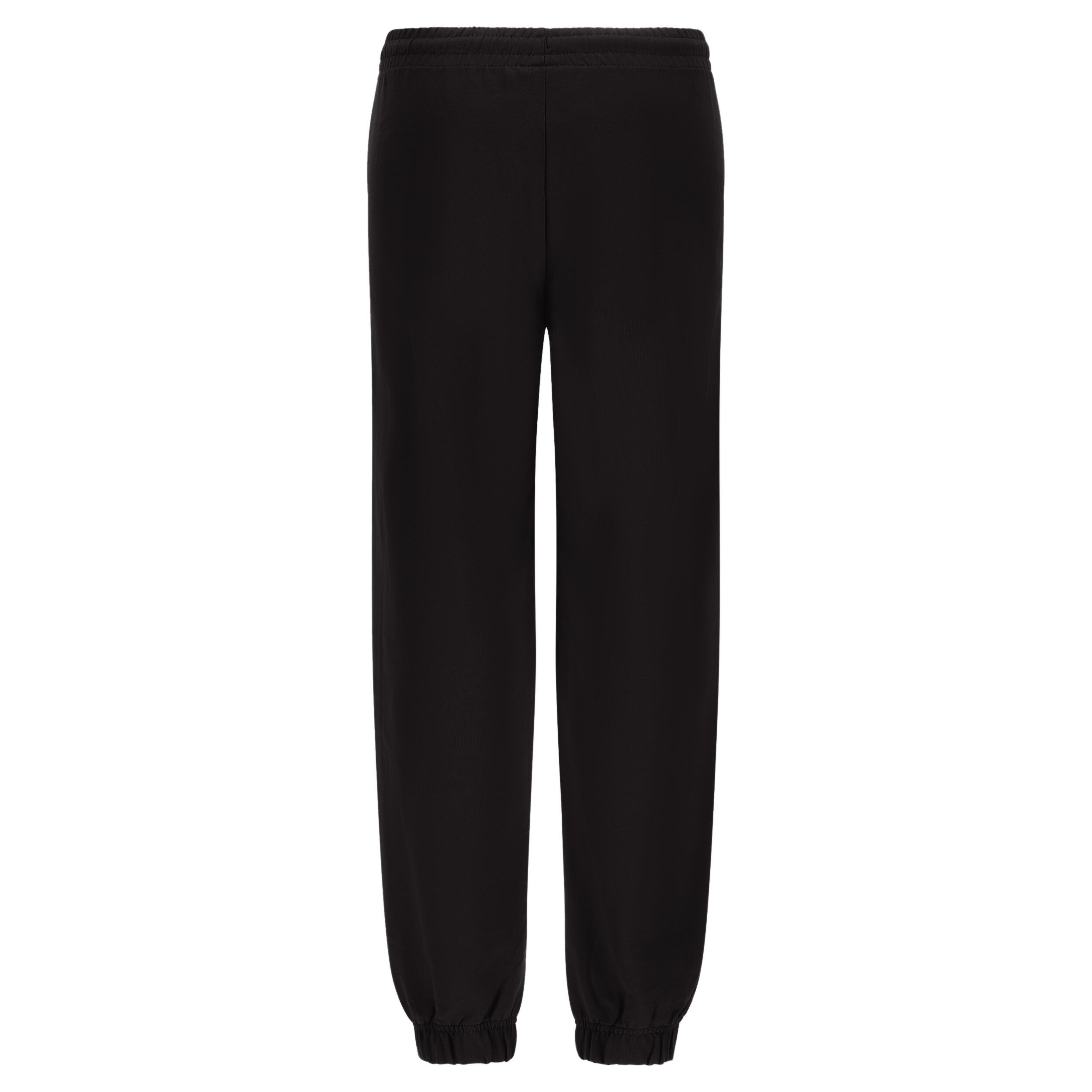 Jogger en molleton léger avec pièce décorative flamant rose ton sur ton 2/2