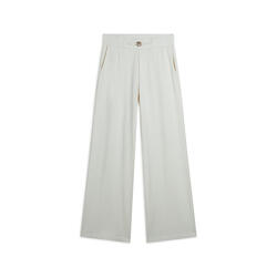 Pantalon femme coupe large en molleton de viscose