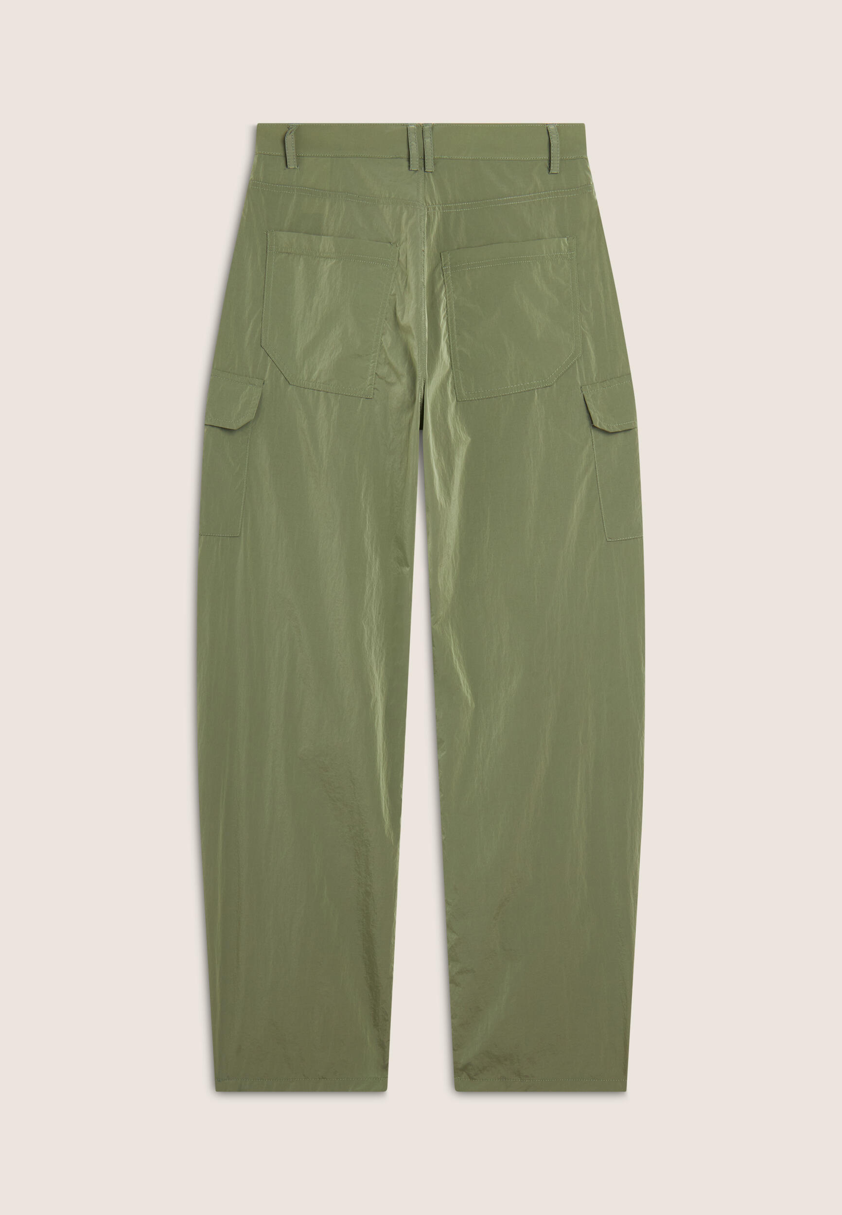 Pantalón cargo carrot fit de nailon de tejido plano 2/3