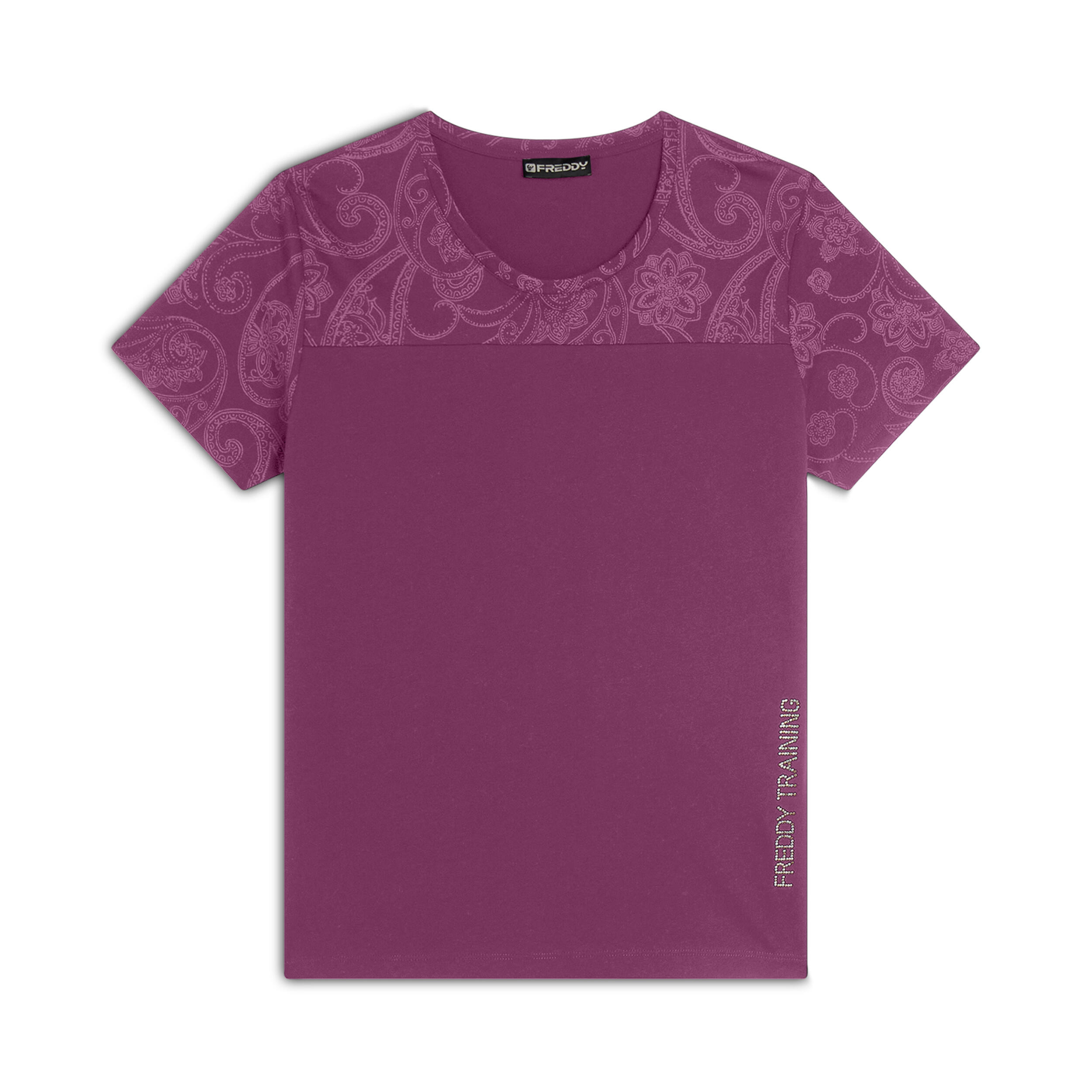 FREDDY T-shirt donna in jersey con dettagli paisley