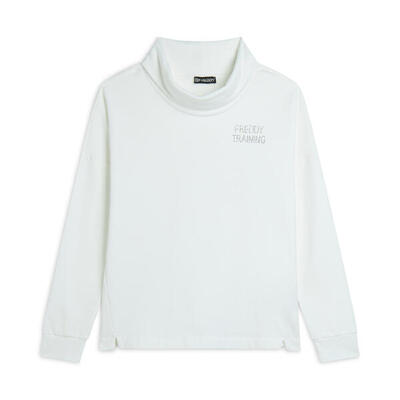 Felpa donna comfort fit con collo a tubo