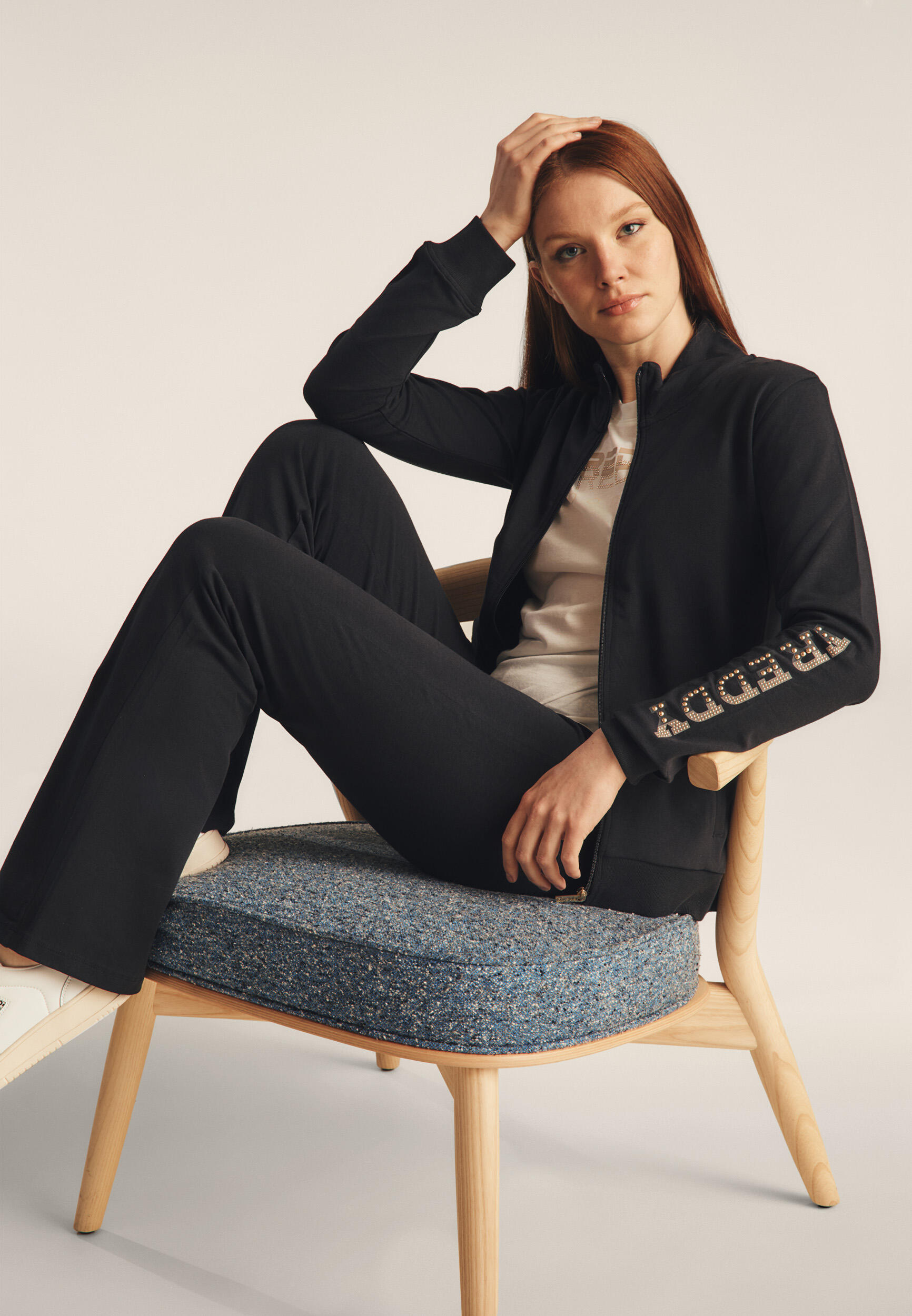 Leggings regular fit in jersey con fondo flare 4/7