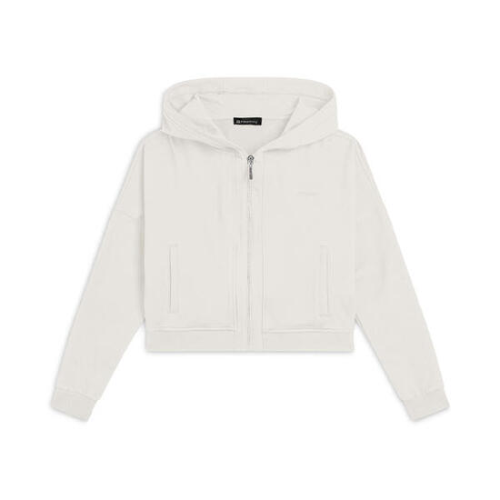 Felpa donna comfort fit con zip e cappuccio