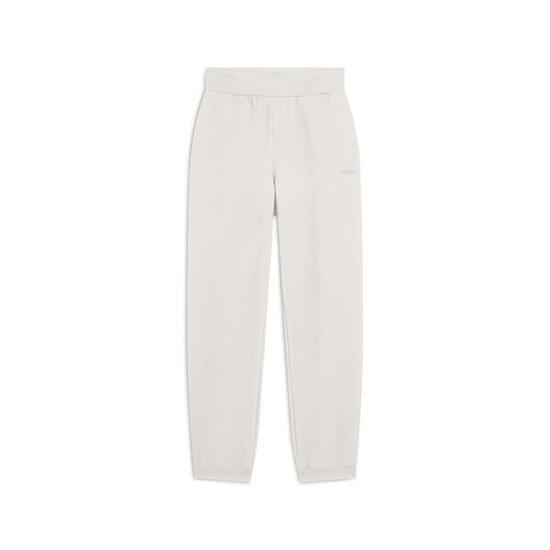 Pantaloni jogger donna in felpa garzata con elastico logato