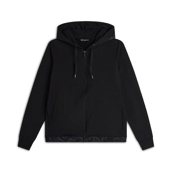 Sweat-shirt confortable avec fermeture zippée et capuche ornée d’un imprimé