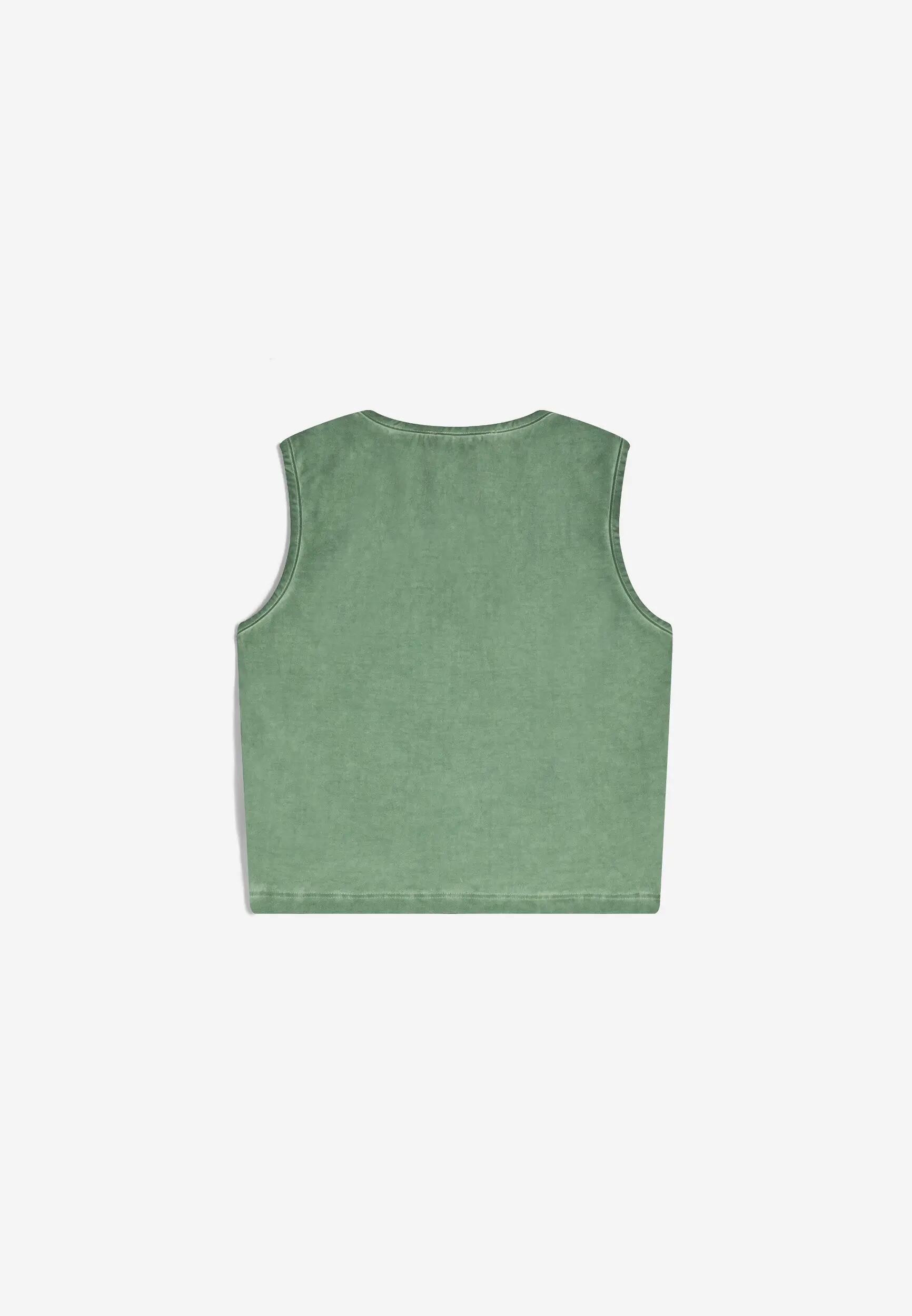 Top ajusté en jersey à effet usé 2/3