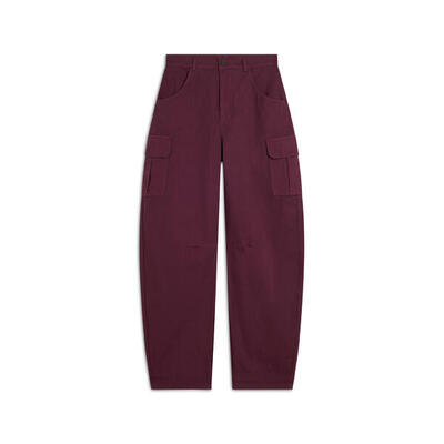 Pantaloni Cargo carrot fit in canvas
