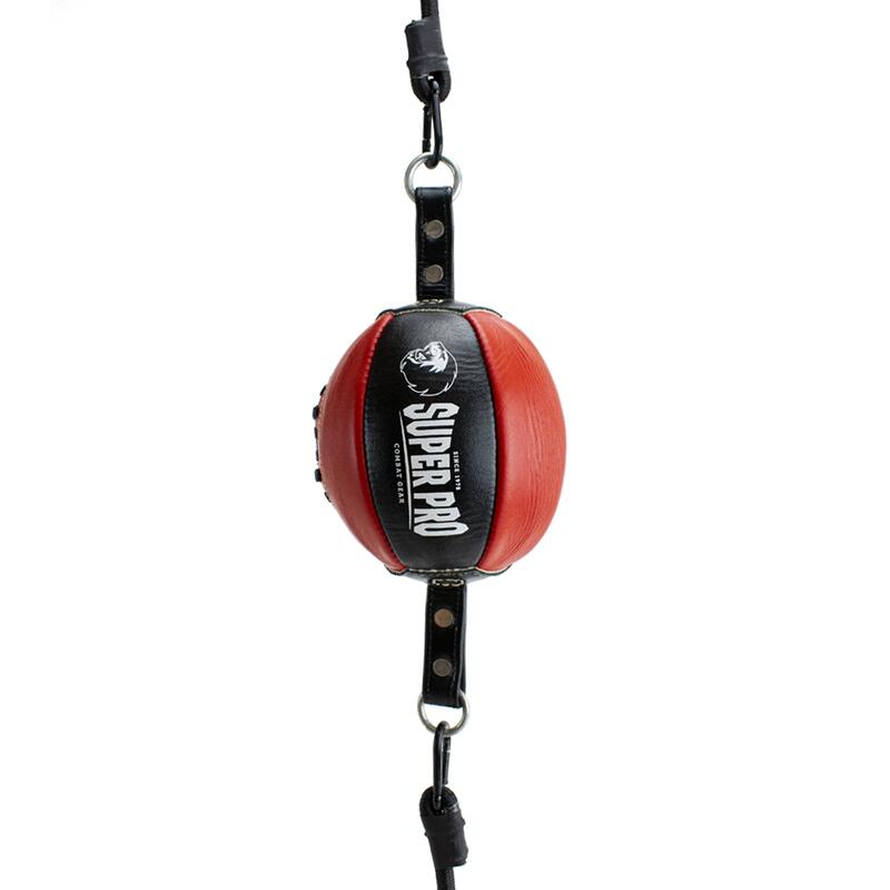Super Pro Lederen Reflex Ball Zwart/Rood