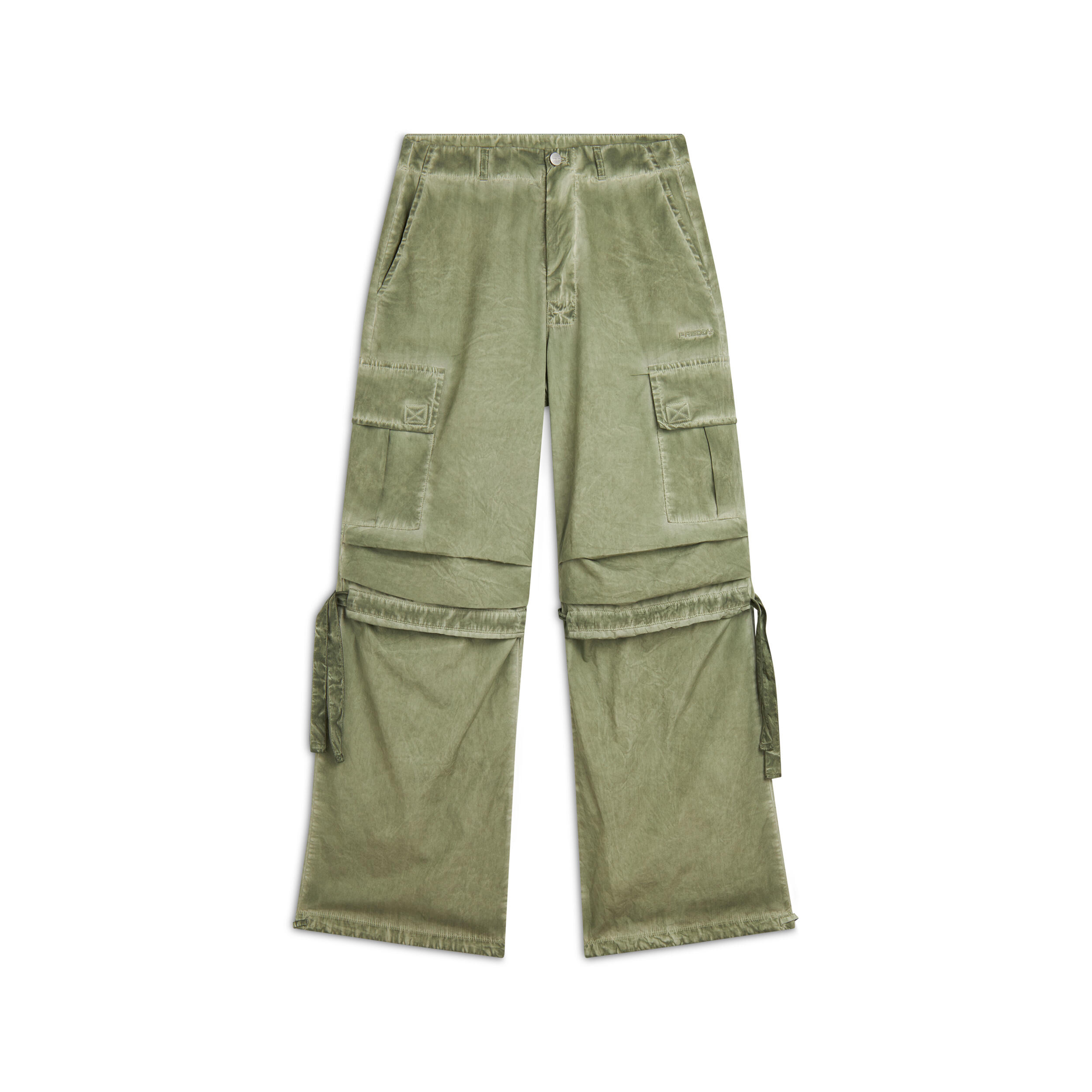 FREDDY Pantaloni cargo da donna in tessuto popeline effetto used