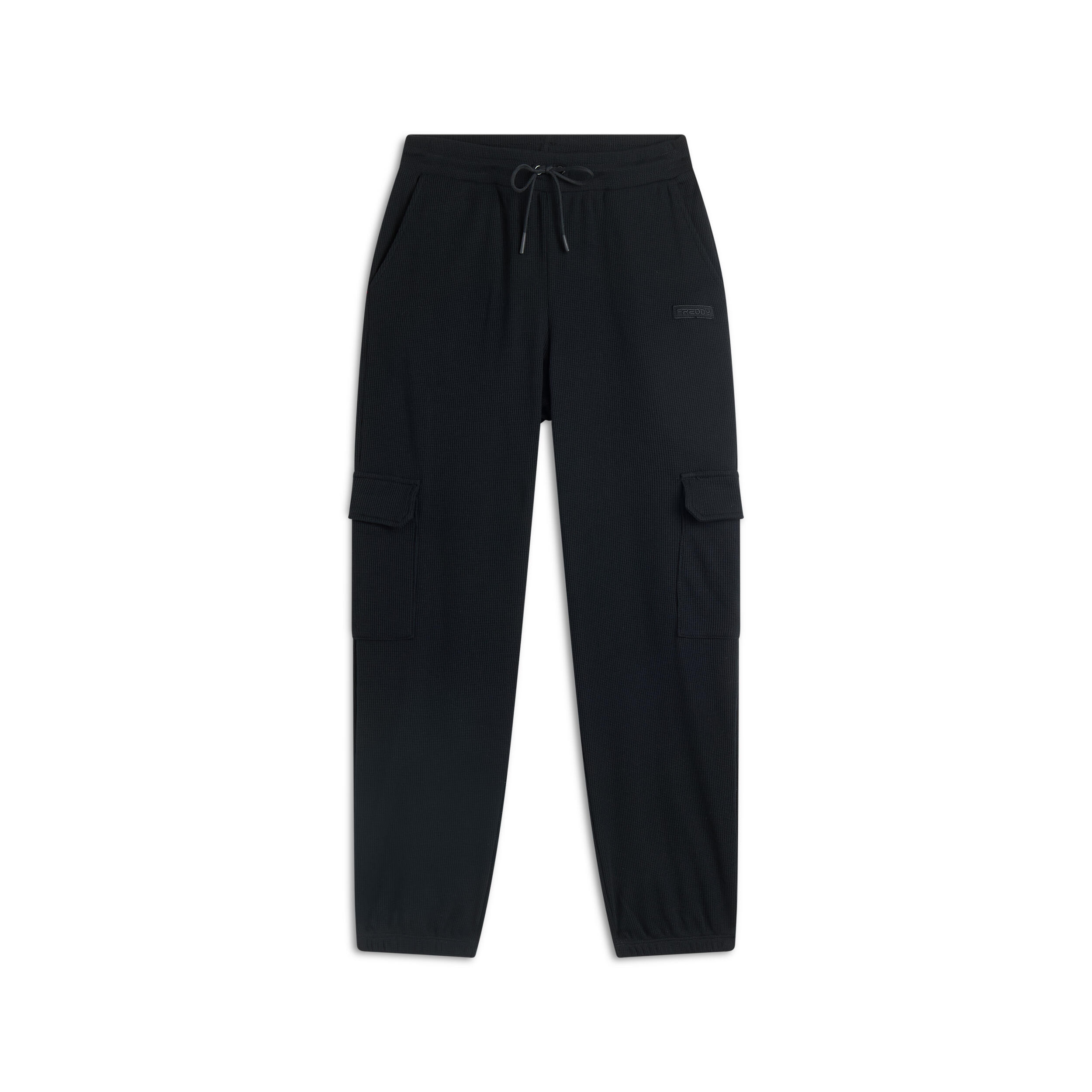FREDDY Pantaloni cargo da donna in tessuto jersey waffle