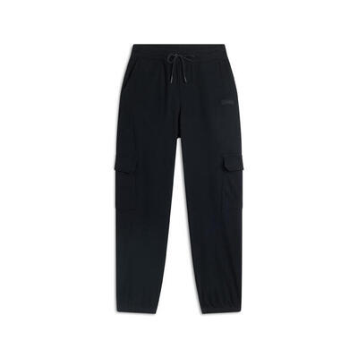Pantaloni cargo da donna in tessuto jersey waffle