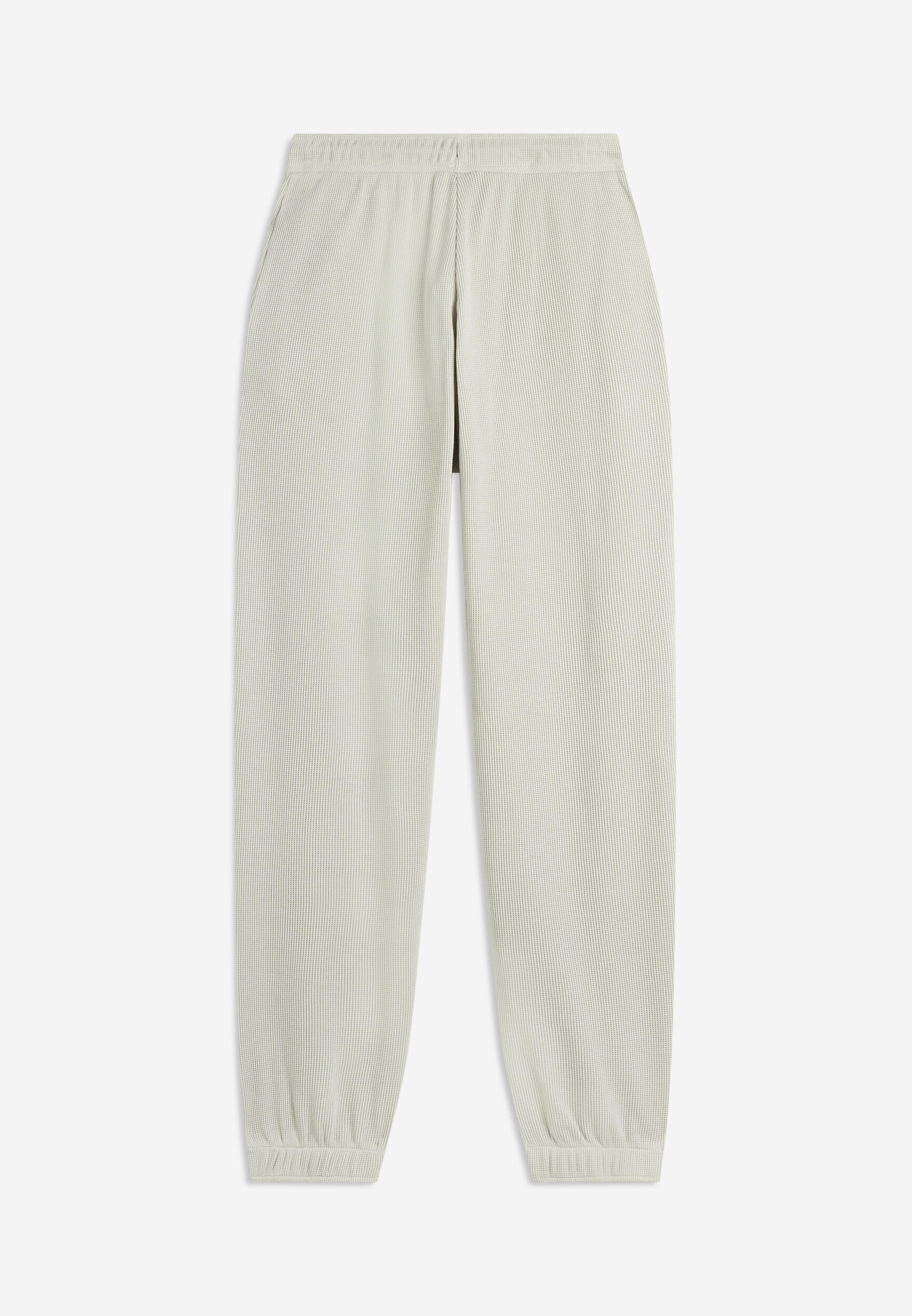 Pantaloni joggers da donna in tessuto jersey waffle 2/4