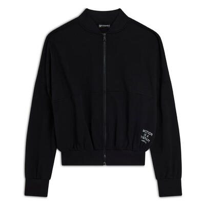 Felpa donna comfort fit chiusura zip e collo stile bomber