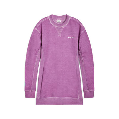 Felpa oversize tinta a freddo con inserti in rib